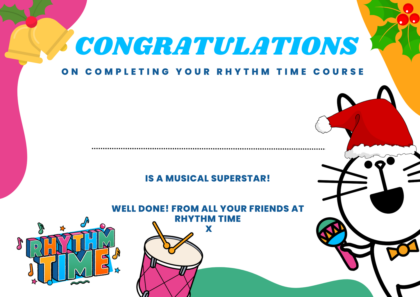 Certificates, End of Year - Christmas