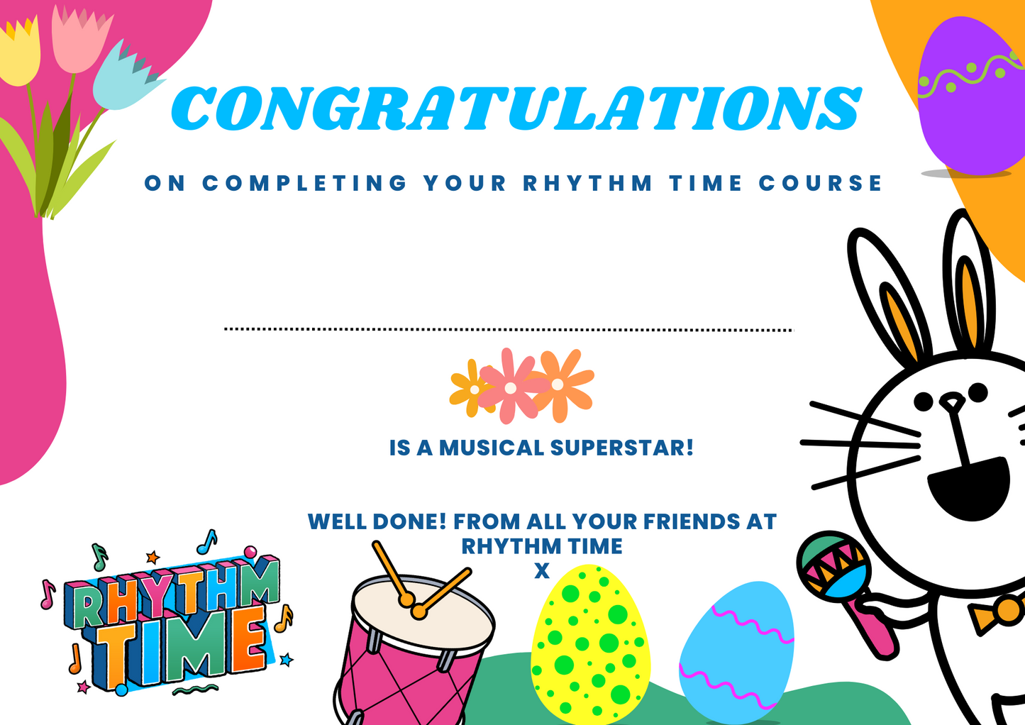 Certificates, End of Term - Easter