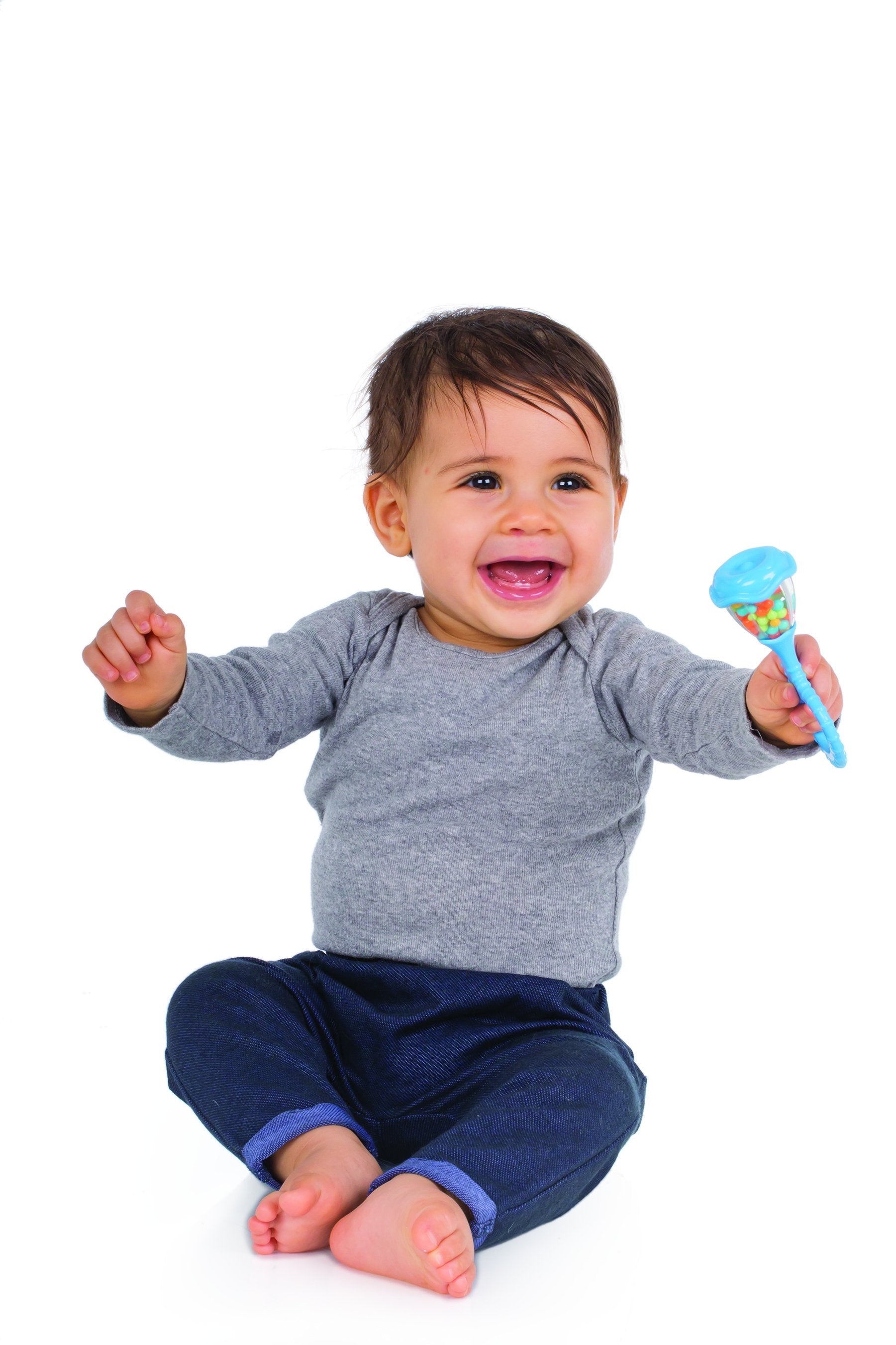 Baby girl (8 months) playing with maracas Stock Photo - Alamy, maracas bebe